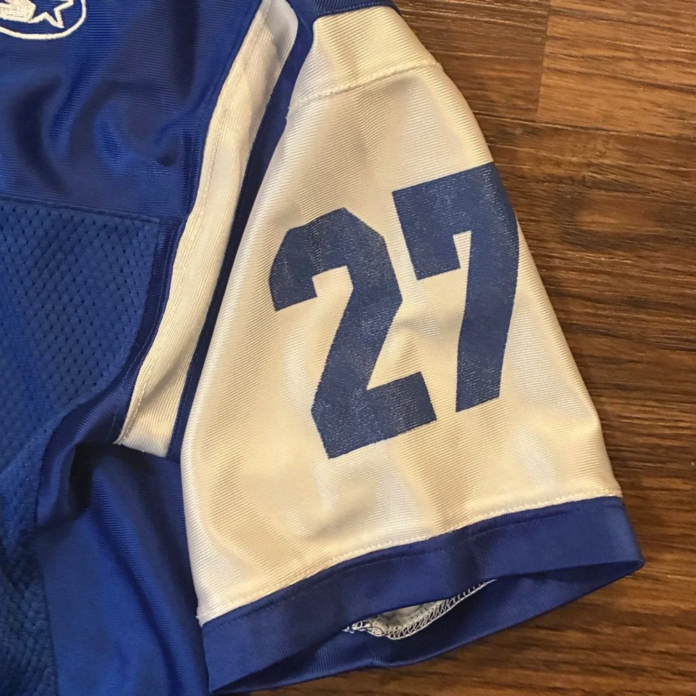 Vintage Starter Gridiron Football Jersey #27 Blue White Youth Large 90s